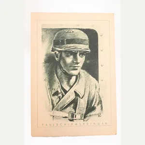 paratrooper postcard