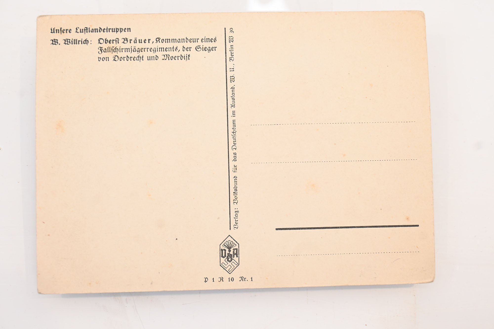 willrich falschirmjager postcard — image 2