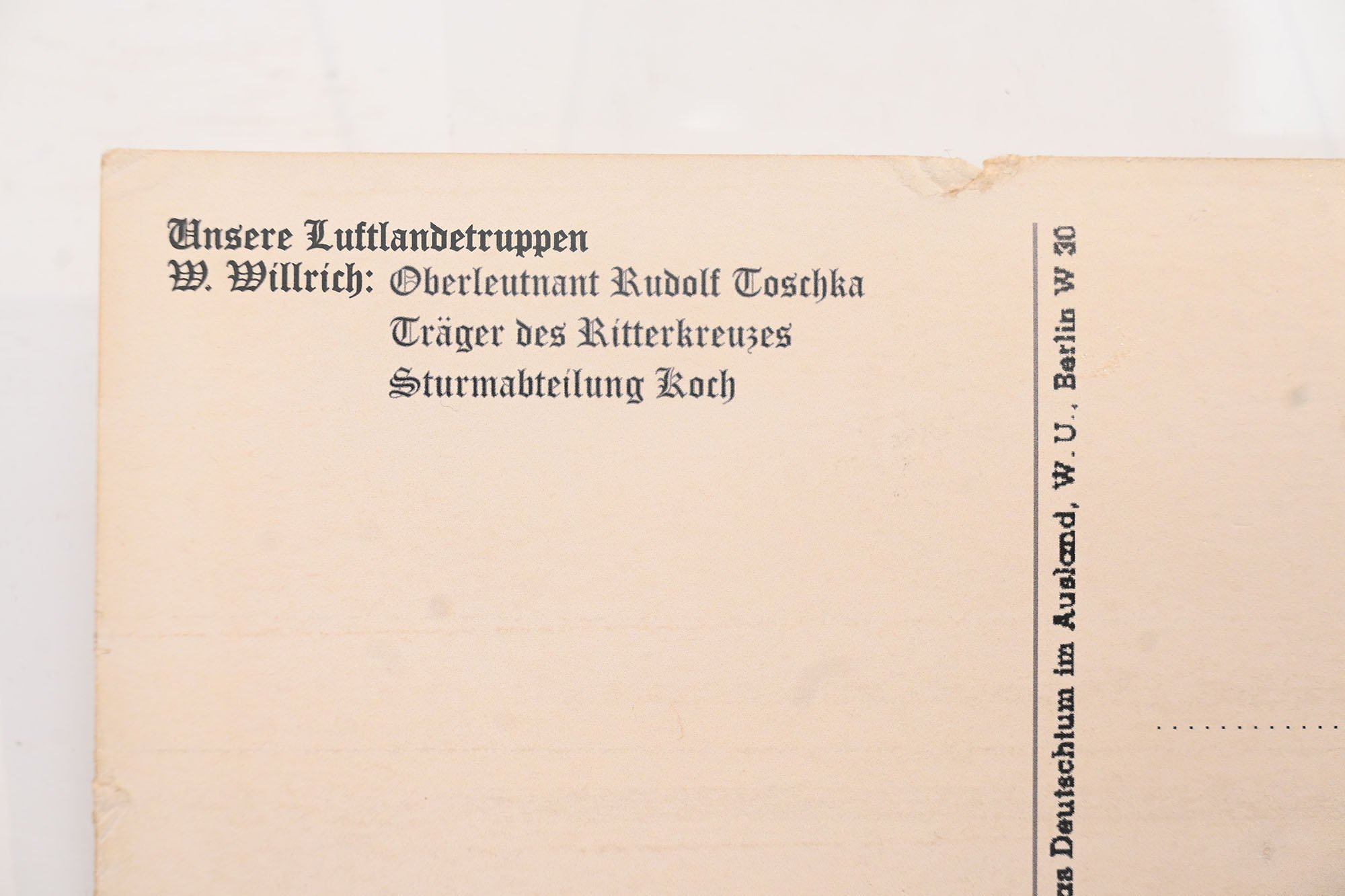 willrich falschirmjager postcard — image 3