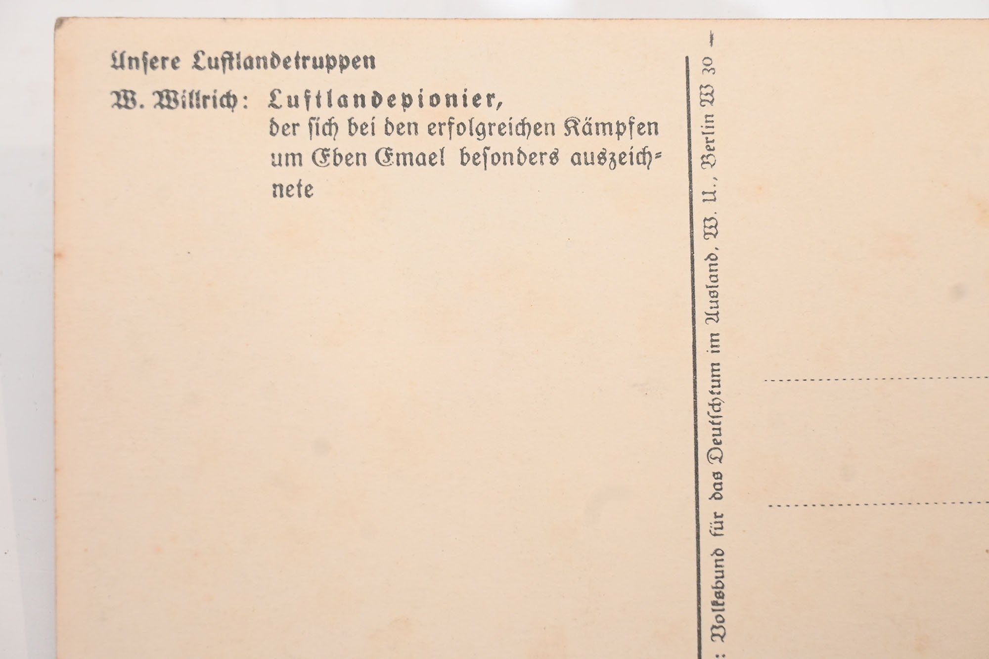 willrich falschirmjager postcard — image 3