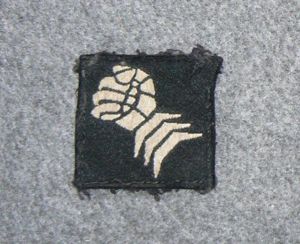 Formation Sign, 6th Armoured Div, silk woven