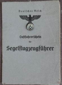 'Luftfahrerschein' (Pilot License) - 'Segelflugzeugführer' (gliderpilot) - Tiffert