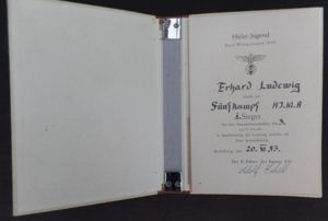 Hitler-Jugend (HY) sports award documents - Ludemig
