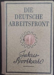 'Jahres-Sportkarte' DAF (Deutsche Arbeitsfront)
