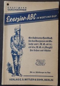 Period book'Exerzier-ABC' Hauptmann Queckbörner
