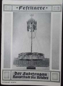Postcard 'Festkarte' - 'Der Sudetengau Hauptstadt des Reiches'