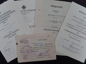 Award document grouping WH (Heer) - 18.Pz.Div.- Heinzmann