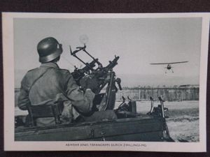 Postcard 'Abwehr eines Tiefangriffs durch zwillings-MG'