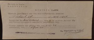 'Ausweis' - ID certificate - 'Verteidigungsstab Amsterdam' - 1945