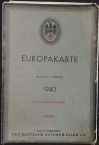 DDAC (Der Deutsche Automobil Club) map of Europe