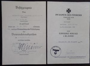 Award set WH (Heer) 25 Pz.Div.- Möller