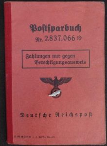 'Postsparbuch' (postal savings book) -Deutsche Reichspost