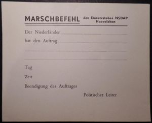 'Marschbefehl'-Einsatzstabes NSDAP Hoevelaken