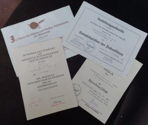 Award document grouping Luftwaffe Flak Rgt.36 - Sander
