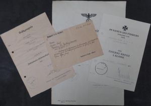 Award document grouping WH (Heer) 207.Inf.Div.- 549 Gren.Div.- Carl
