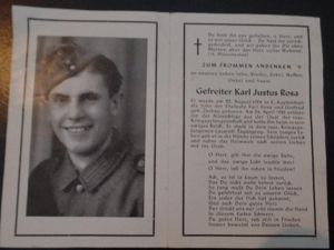 Deathcard German POW-Russia