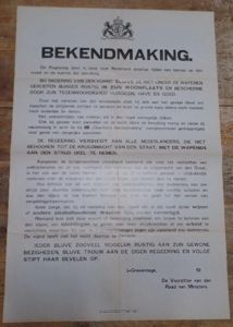 Announcement poster-mobilisation 1939 Holland