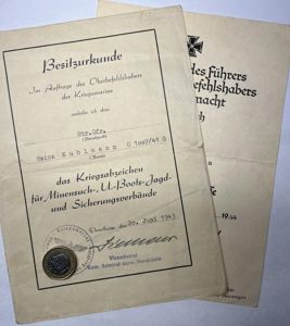 Citation set - KM - Marinekommando Norwegen - Kuhlmann