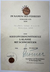 Citation - WH (Heer) - Kriegslazarett I/685 - Dupré