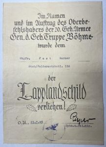 Citation - WH (Heer) - 20.Geb.Armee - Fast