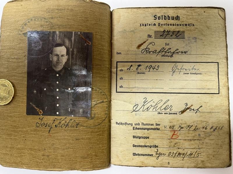 Soldbuch WH (Heer) - Geb.Träger Btl.57/270.Inf.Div. - Köhler — image 3