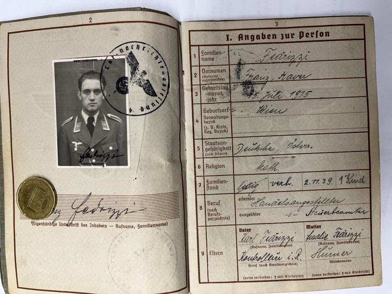 Wehrpass - Luftwaffe - 'Luftnachrichten' - Fedrizzi — image 3
