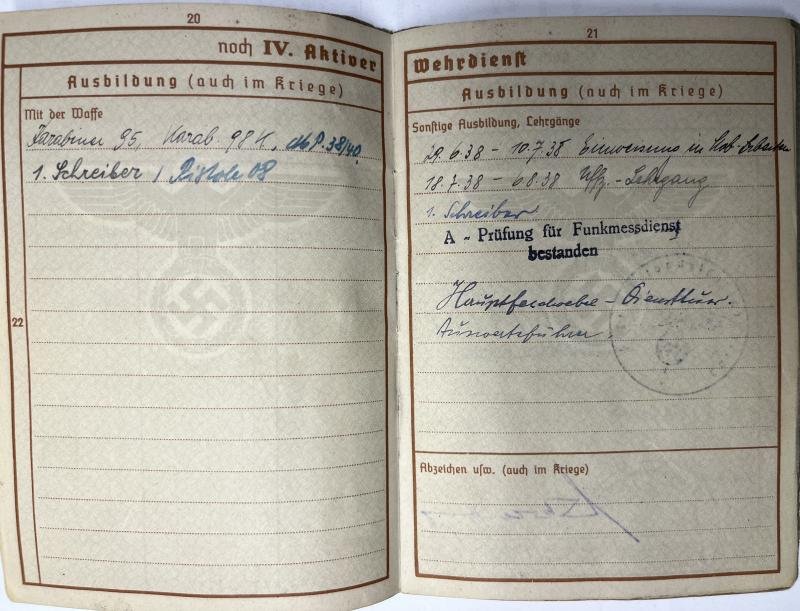 Wehrpass - Luftwaffe - 'Luftnachrichten' - Fedrizzi — image 5