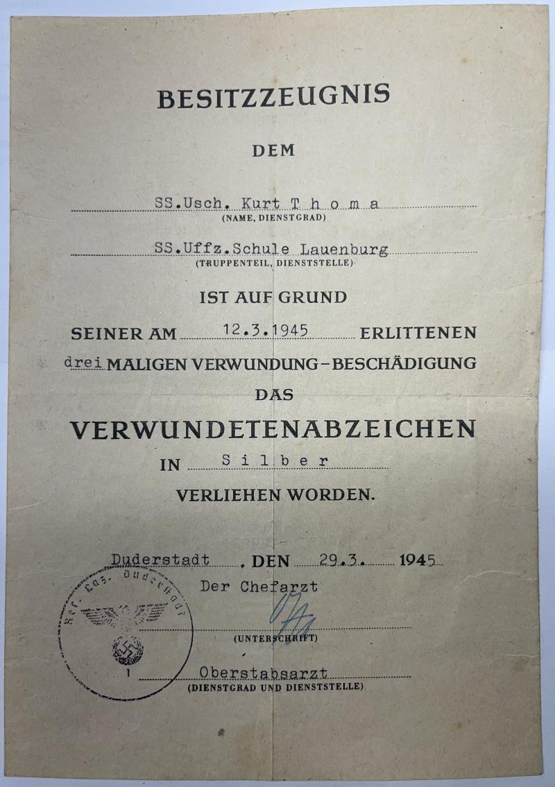 'Waffen-SS' - citation grouping - SS- Pol.Sch.Rgt.1 - Thoma — image 4