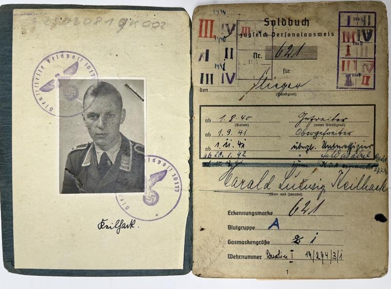 Soldbuch/drivers-license - Luftwaffe/WH(Heer) - 159.Inf.Div. - Keilhack — image 2