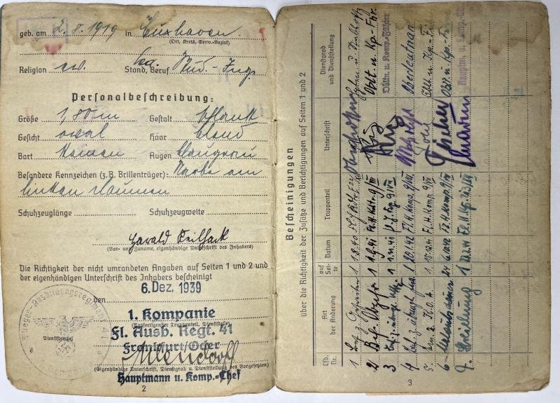 Soldbuch/drivers-license - Luftwaffe/WH(Heer) - 159.Inf.Div. - Keilhack — image 3