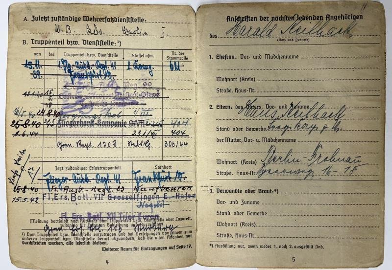 Soldbuch/drivers-license - Luftwaffe/WH(Heer) - 159.Inf.Div. - Keilhack — image 4
