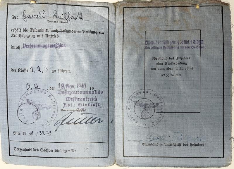 Soldbuch/drivers-license - Luftwaffe/WH(Heer) - 159.Inf.Div. - Keilhack — image 9