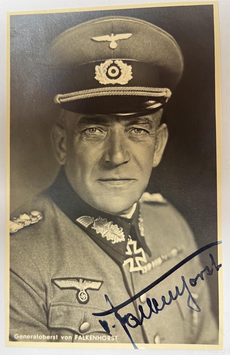 Hoffmann postcard signed - KC recipient - Falkenhorst — image 2