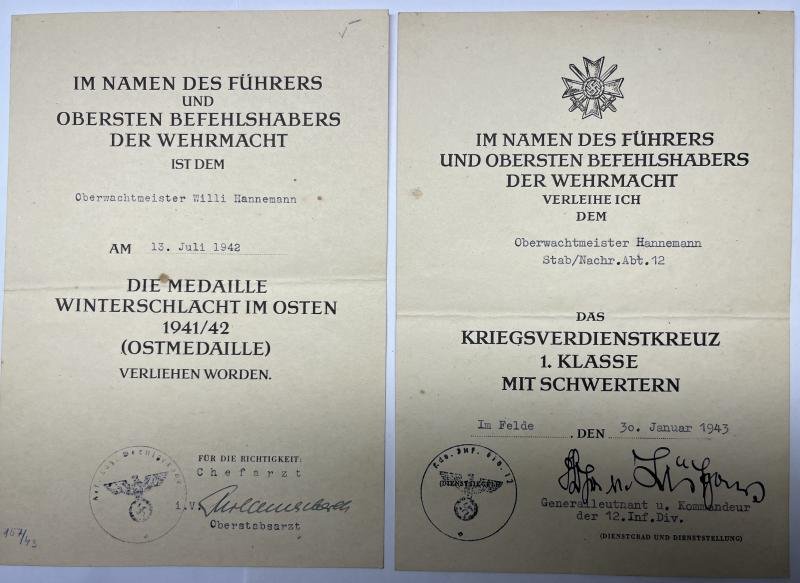 Citation grouping - WH (Heer) - 12.Inf.Div. - Hannemann — image 3