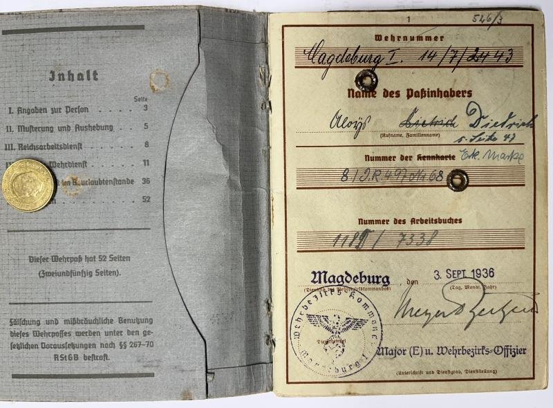 Wehrpass - WH (Heer) - 267.Inf.Div. - Dietrich — image 2