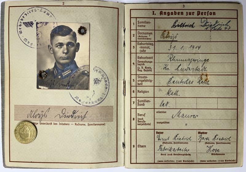 Wehrpass - WH (Heer) - 267.Inf.Div. - Dietrich — image 3