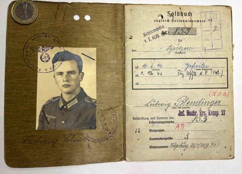 Soldbuch - WH (Heer) - 17.Pz.Div./Heeres Vet.Akademie - Blendinger — image 2