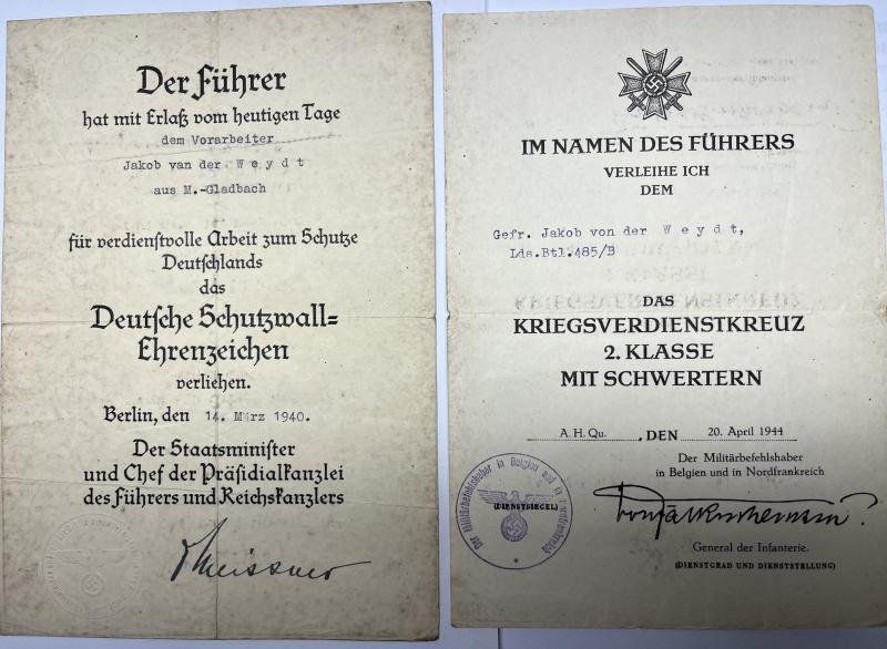 Citation set - WH (Heer) - Lds.sch.Btl.485/B - von der Weydt — image 2