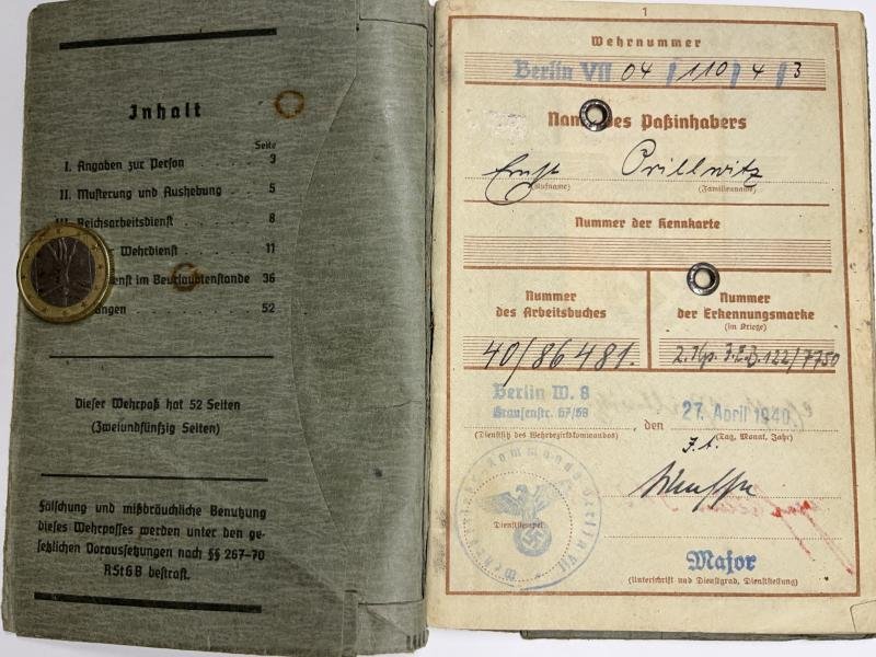 Wehrpass/citation - WH (Heer) - 268.Inf.Div. - Prillwitz — image 5