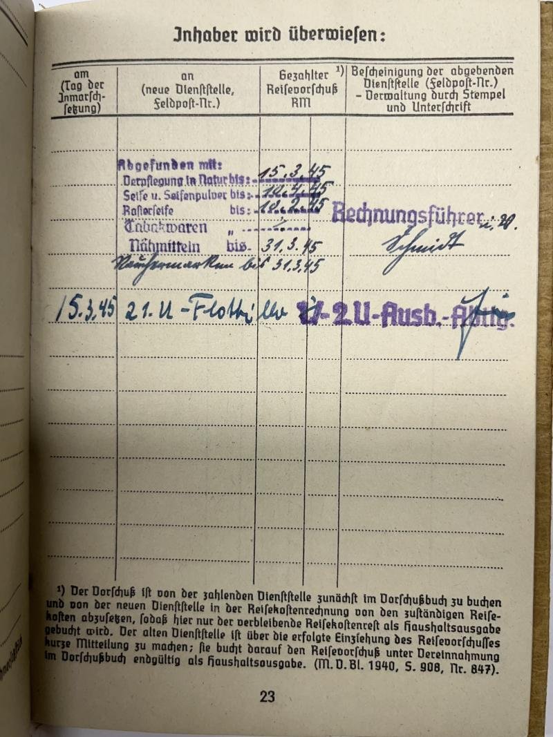 Soldbuch - KM - U.141 - 21.U-Flottille - Schlindwein — image 7