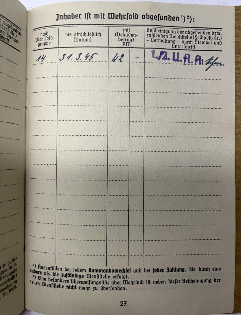 Soldbuch - KM - U.141 - 21.U-Flottille - Schlindwein — image 8