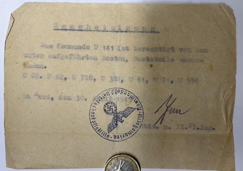 Soldbuch - KM - U.141 - 21.U-Flottille - Schlindwein — image 9