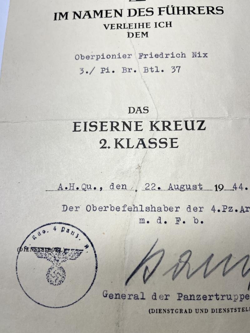 Citation - WH (Heer) - Pi.Br.Btl.37 / 4.Pz.Armee - Nix — image 3