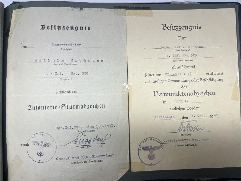 Soldbook/citations/photoalbum grouping - WH (Heer) - 299.Inf.Div. - Eichmann — image 3