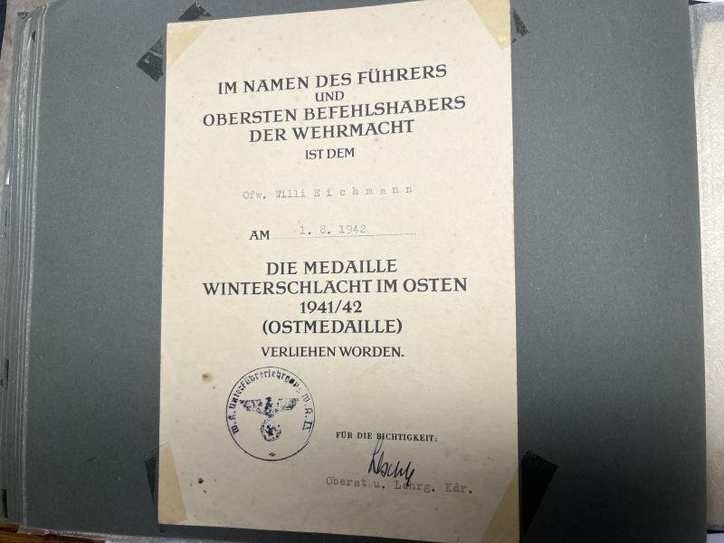 Soldbook/citations/photoalbum grouping - WH (Heer) - 299.Inf.Div. - Eichmann — image 4