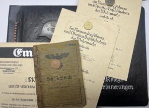 Soldbook/citations/photoalbum grouping - WH (Heer) - 299.Inf.Div. - Eichmann
