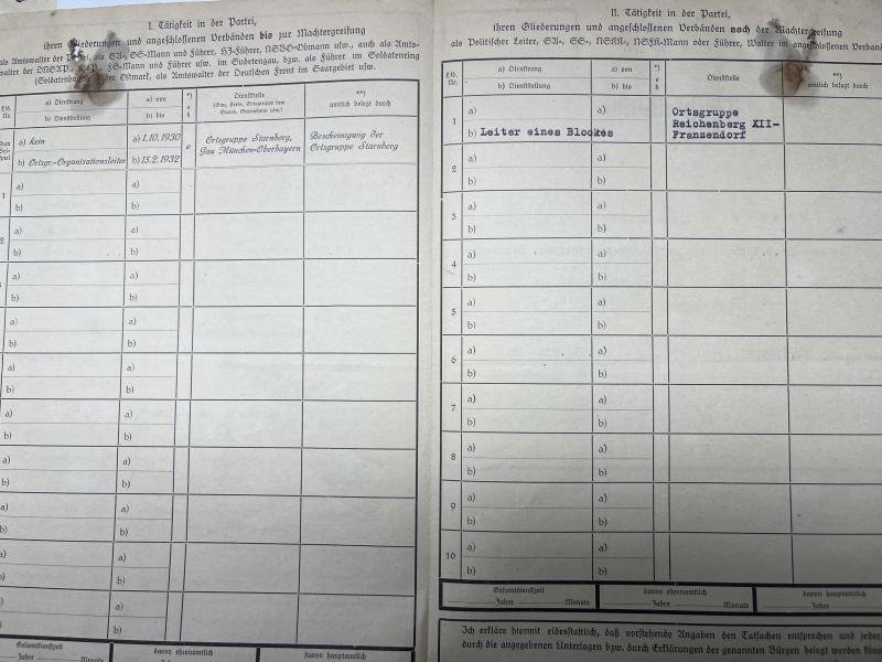 NSDAP - 'Blockleiter' file - Nierig — image 4