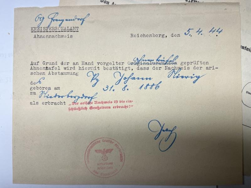 NSDAP - 'Blockleiter' file - Nierig — image 7