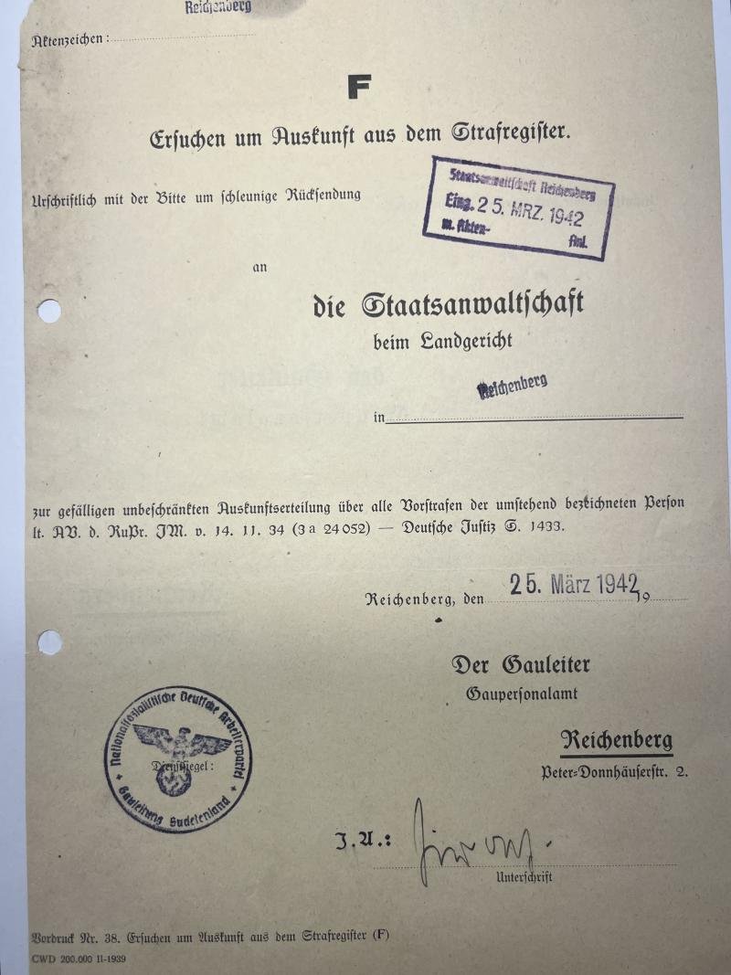 NSDAP - 'Blockleiter' file - Nierig — image 9