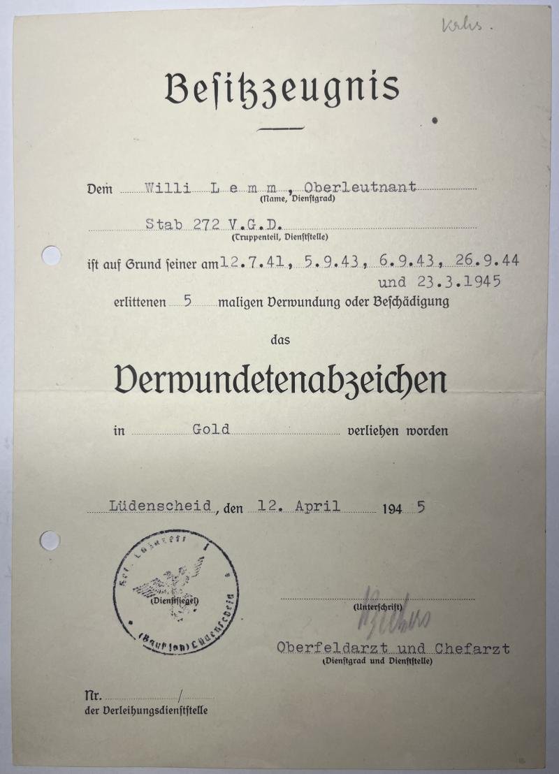 Citation grouping - WH (Heer) - 62.Inf.Div./62.VGD - DKiG - Lemm — image 3